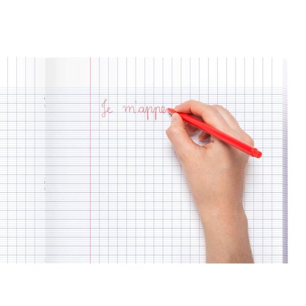 Cahier Magique 8000 POLYPRO couverture ardoise double-face effa&ccedil;able piqu&eacute; 24x32cm 48 pages grands carreaux (Sey&egrave;s tricolore)