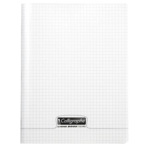 Cahier piqu&eacute; 8000 POLYPRO 17&times;22 cm 192 pages petits carreaux 90 g
