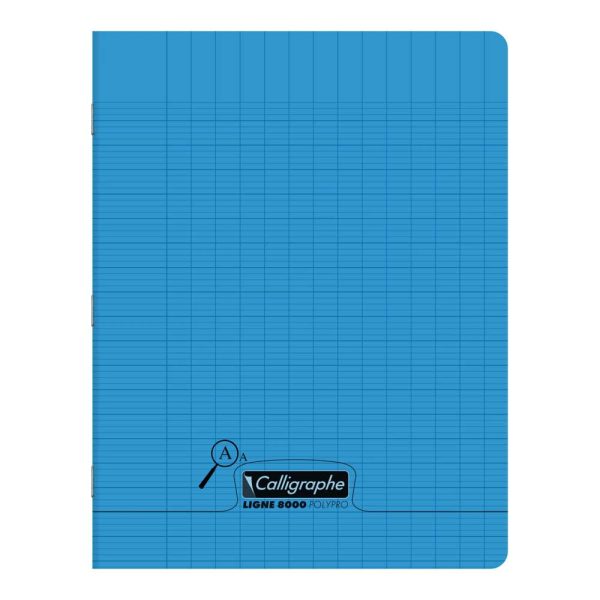 Cahier piqu&eacute; 8000 POLYPRO D&eacute;ficients visuels 17&times;22 cm 48 pages grands carreaux 2,5mm agrandi 10/10 90 g