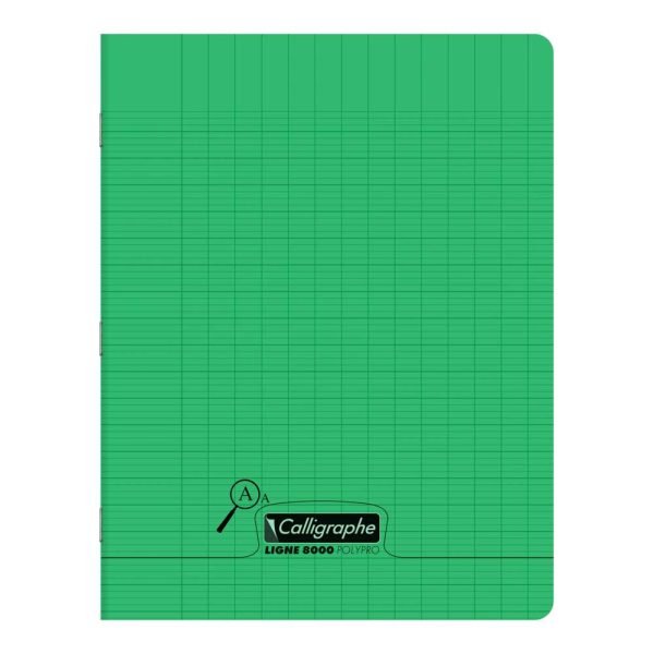 Cahier piqu&eacute; 8000 POLYPRO D&eacute;ficients visuels 17&times;22 cm 48 pages grands carreaux 2,5mm agrandi 10/10 90 g