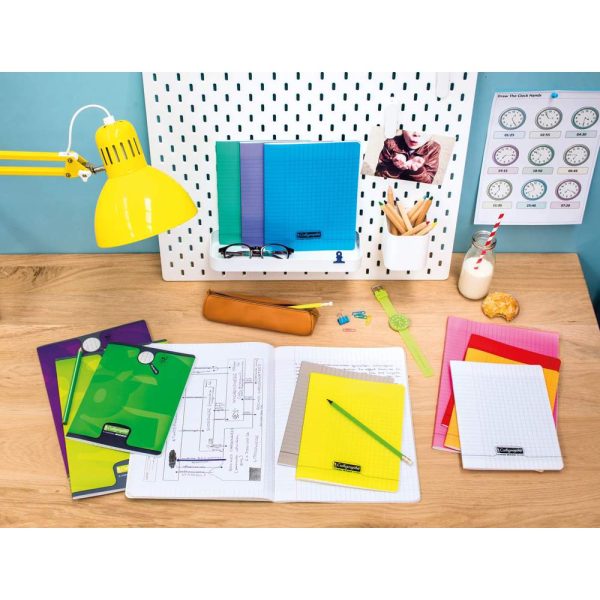 Cahier piqu&eacute; 8000 POLYPRO 24&times;32 cm 192 pages petits carreaux 90 g
