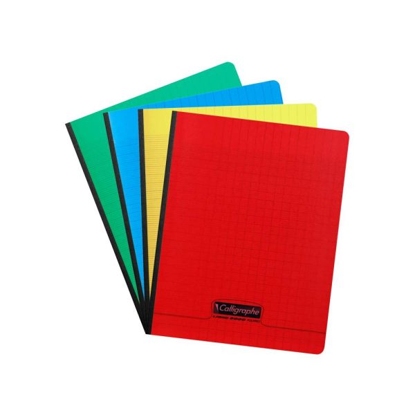 Cahier brochure 8000 POLYPRO 17&times;22 cm 288 pages grands carreaux 90 g