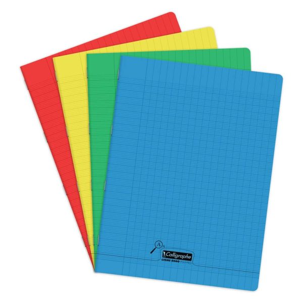 Cahier piqu&eacute; 8000 POLYPRO D&eacute;ficients visuels 24&times;32 cm 96 pages grands carreaux 2, 5mm agrandi 10/10 90 g