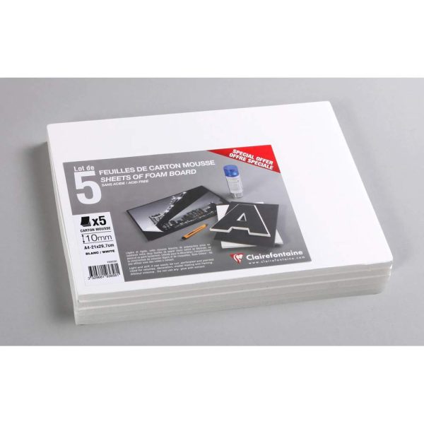 Carton Mousse lot 5 feuilles A4 10mm