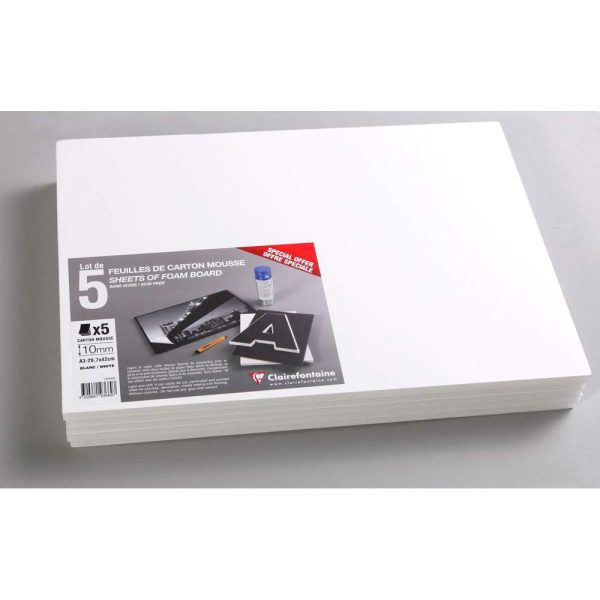 Carton Mousse lot 5 feuilles A3 10mm