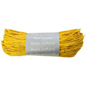 Pelote raphia naturel 50g, Jaune citron