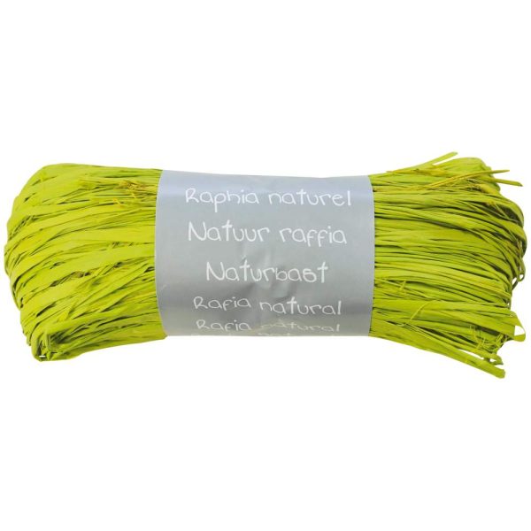 Pelote raphia naturel 50g, Vert anis