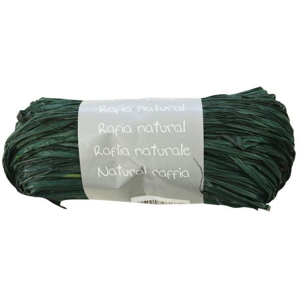 Pelote raphia naturel 50g Vert Sapin