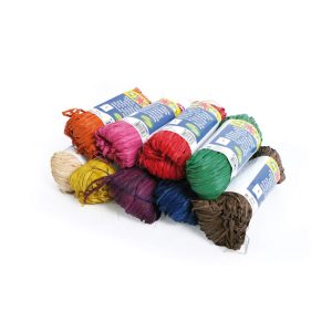 Pelote raphia naturel 50g, ass. 9coul.