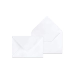 Boite de 500 Enveloppes Blanches B6-120x176mm - Gomm&eacute;es - 90g/m2