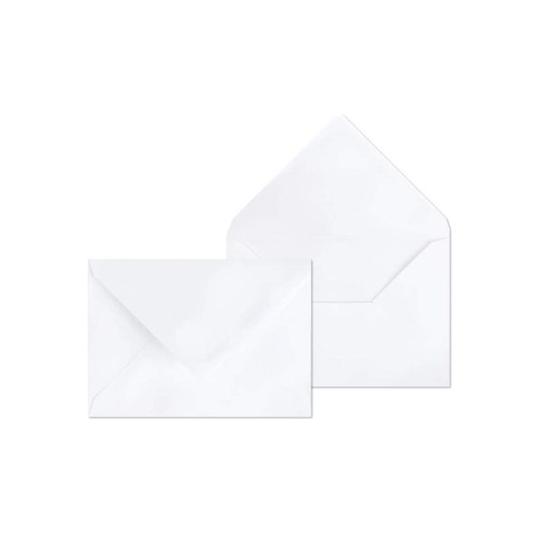 Boite de 500 Enveloppes Blanches B6-120x176mm &ndash; Gomm&eacute;es &ndash; 90g/m2