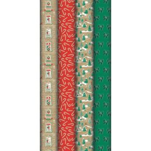 Kraft brut 70g Esprit de No&euml;l 2x0,70m, en carton pr&eacute;s. de 30rlx