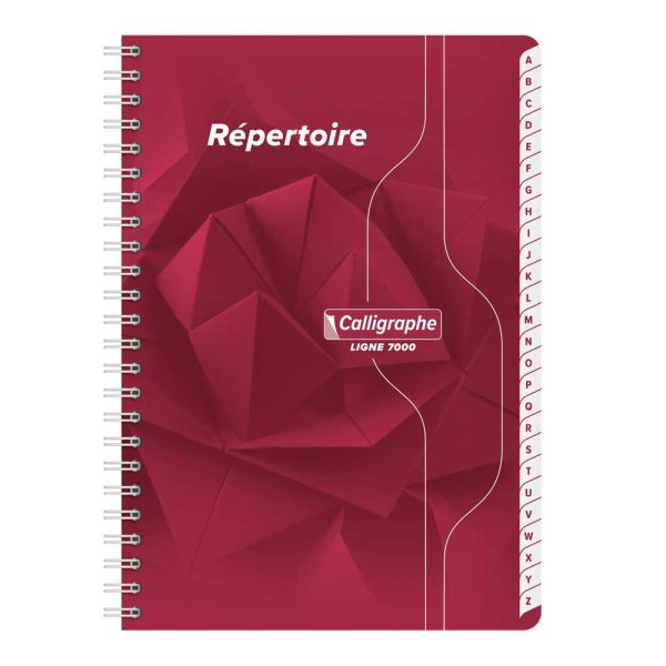 R&eacute;pertoire reliure int&eacute;grale 7000 A5 180 pages petits carreaux 70 g