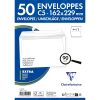 Paquet de 50 Enveloppes Blanches C5-162x229mm - Auto-Adh&eacute;sives - 90g/m2