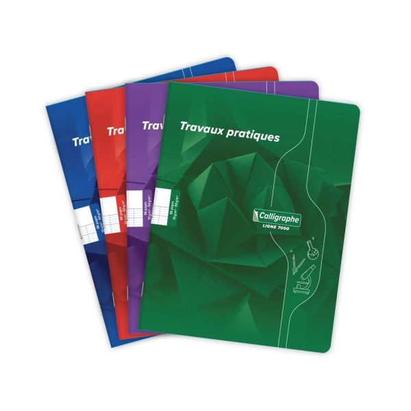 Cahier Travaux Pratiques piqu&eacute; 7000 17&times;22 cm 96 pages grands carreaux 70 g + uni 90 g