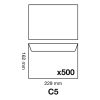Boite de 500 Enveloppes Blanches C5-162x229mm - Auto-Adh&eacute;sives - 90g/m2