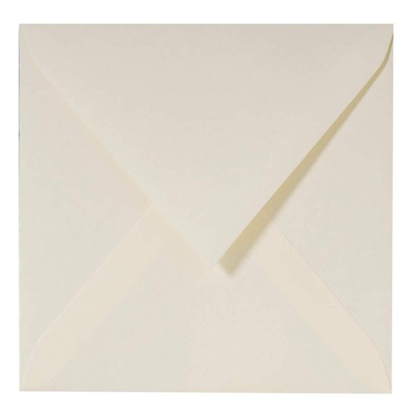 20 enveloppes 140x140mm V&eacute;lin pur coton gomm&eacute;es