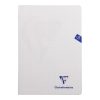 Mimesys cahier piqu&eacute; A4 120 pages petits carreaux + marge couverture polypropyl&egrave;ne Couleur al&eacute;atoire