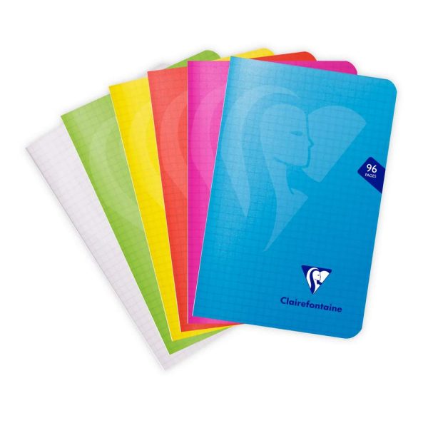 Carnet piqu&eacute; Mimesys A5 96 pages petits carreaux Couleur al&eacute;atoire