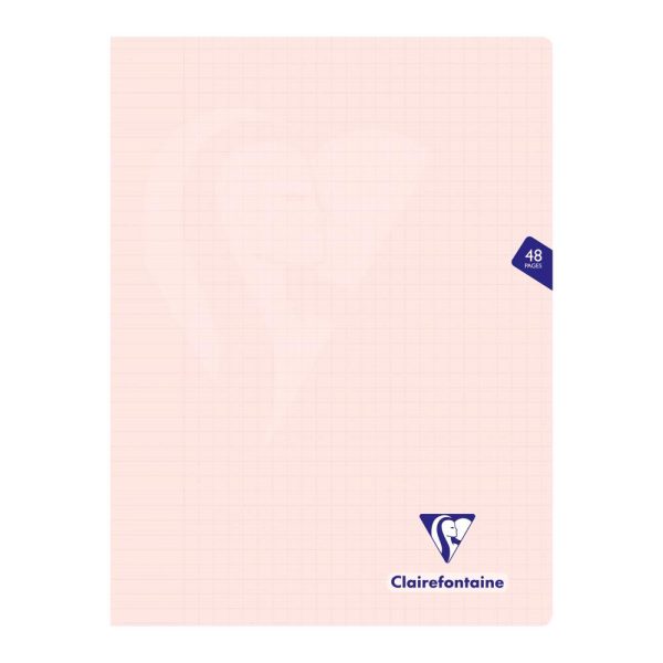 Cahier piqu&eacute; Mimesys PASTEL 24&times;32 cm 48 pages grands carreaux couverture polypropyl&egrave;ne