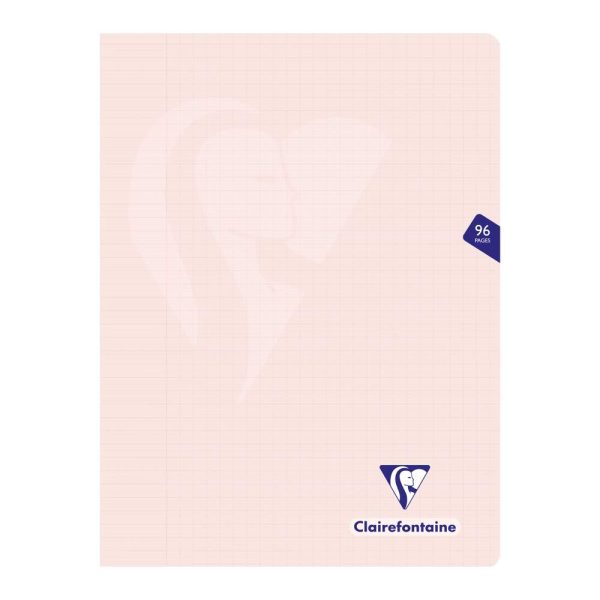 Cahier piqu&eacute; Mimesys PASTEL 24&times;32 cm 96 pages grands carreaux couverture polypropyl&egrave;ne