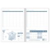 Agenda de bord mill&eacute;sim&eacute; enseignant 6 colonnes (48 cases/semaine) piqu&eacute; A4 112 pages Couleur al&eacute;atoire