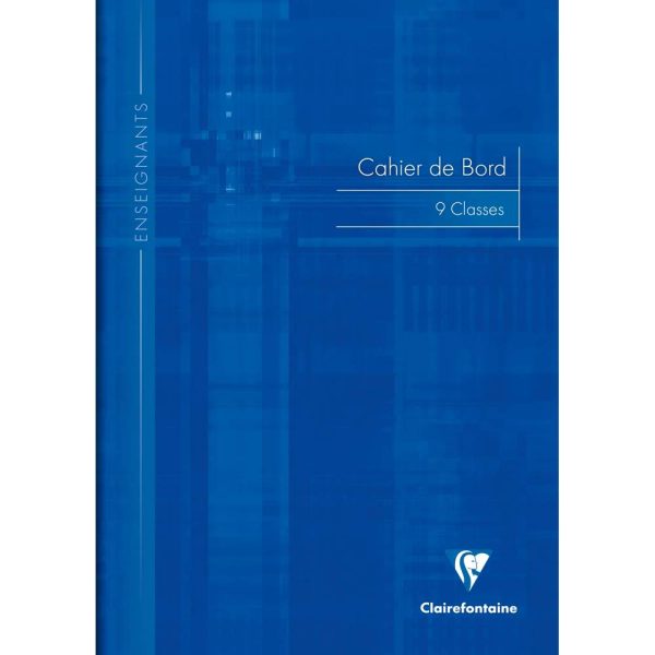 Cahier de bord enseignant piqu&eacute; A4 60 pages 9 classes Couleur al&eacute;atoire