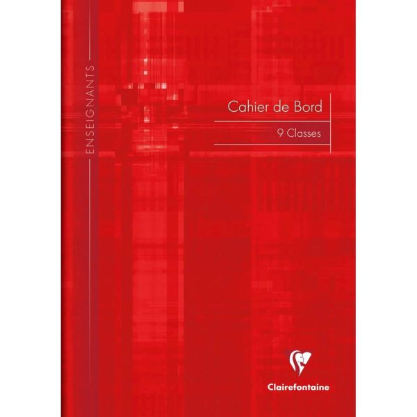 Cahier de bord enseignant piqu&eacute; A4 60 pages 9 classes Couleur al&eacute;atoire