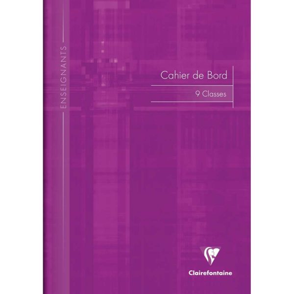 Cahier de bord enseignant piqu&eacute; A4 60 pages 9 classes Couleur al&eacute;atoire