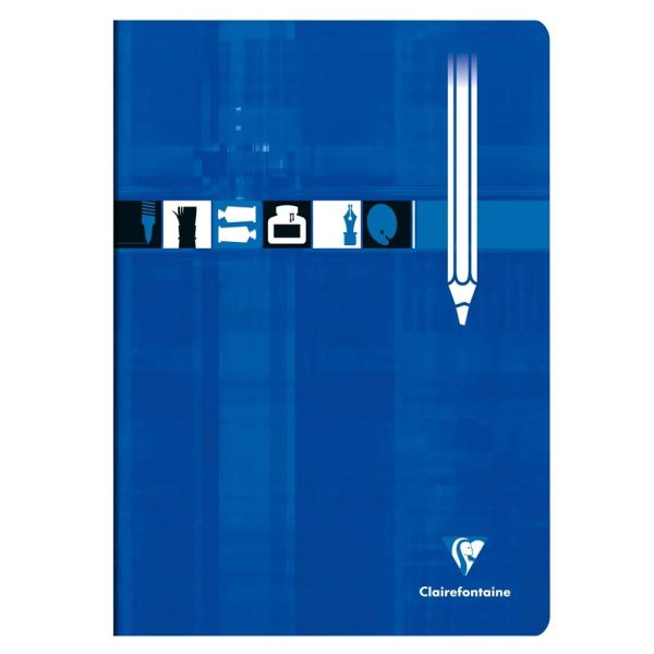 Cahier Dessin piqu&eacute; A4 32 pages uni Bleu