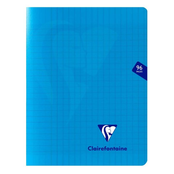 Cahier piqu&eacute; Mimesys 17x22cm 96 pages grands carreaux couverture polypropyl&egrave;ne