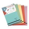 Bloc de fiches de r&eacute;vision Linicolor ESSENCE reliure int&eacute;grale A5 14,8x21 cm 50 fiches lign&eacute; 5 bandes de couleurs couverture plastique polypropy&egrave;ne rainur&eacute;