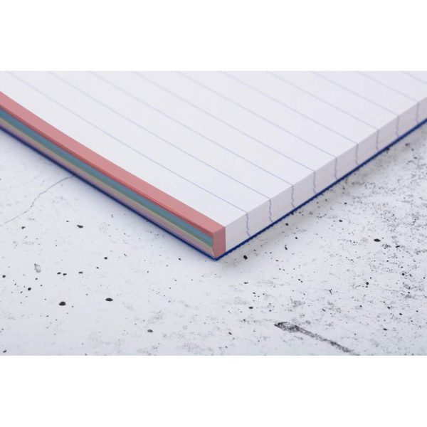 Bloc de fiches de r&eacute;vision Linicolor ESSENCE reliure int&eacute;grale A5 14,8&times;21 cm 50 fiches lign&eacute; 5 bandes de couleurs couverture plastique polypropy&egrave;ne rainur&eacute;