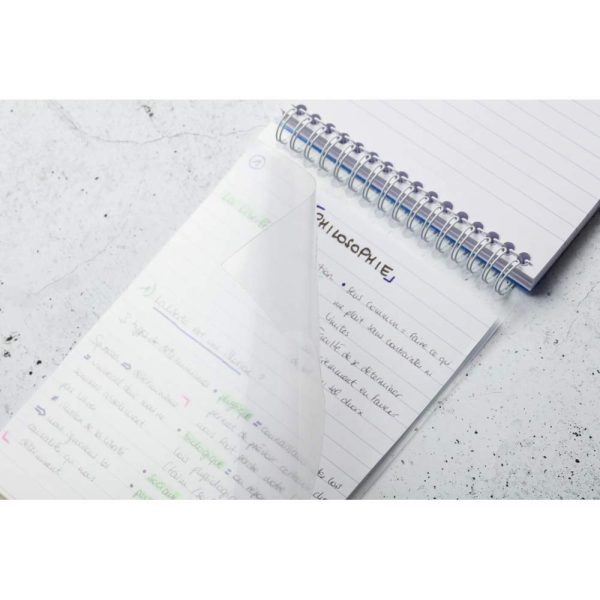 Bloc de fiches de r&eacute;vision Linicolor ESSENCE reliure int&eacute;grale A5 14,8&times;21 cm 50 fiches lign&eacute; 5 bandes de couleurs couverture plastique polypropy&egrave;ne rainur&eacute;