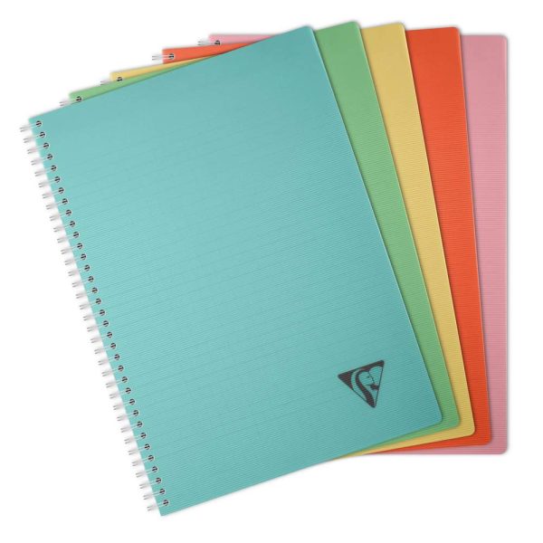 Cahier reliure int&eacute;grale Linicolor ESSENCE A4 100 pages grands carreaux couverture plastique polypropy&egrave;ne rainur&eacute;