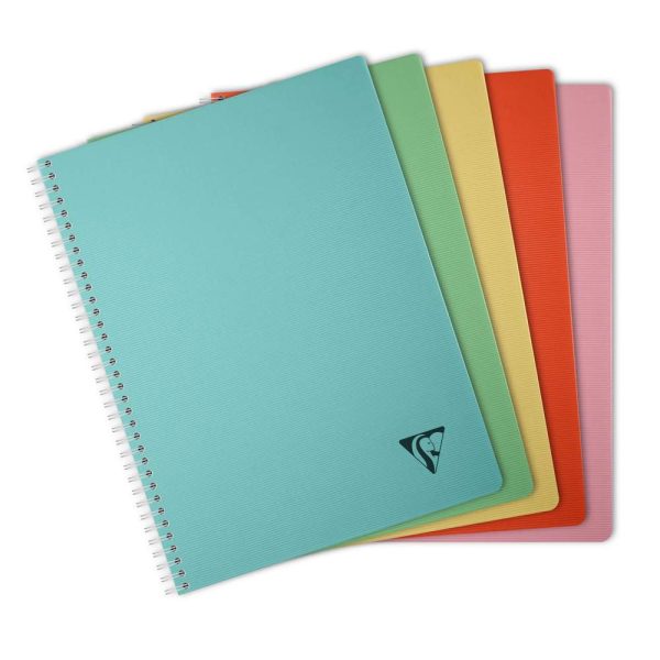 Cahier reliure int&eacute;grale Linicolor ESSENCE A4 100 pages petits carreaux couverture plastique polypropy&egrave;ne rainur&eacute;