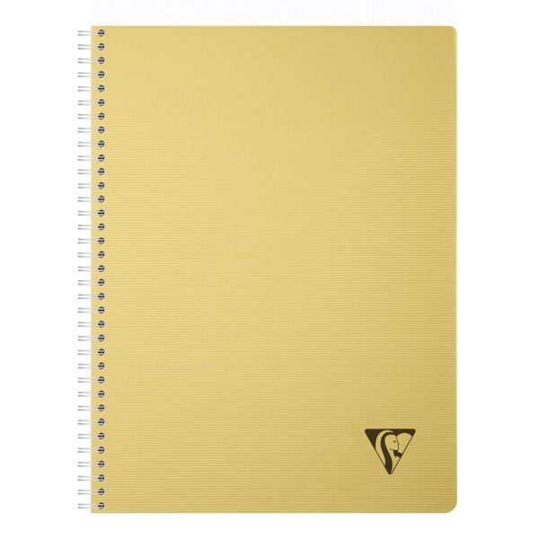 Cahier reliure int&eacute;grale Linicolor ESSENCE A4 100 pages petits carreaux couverture plastique polypropy&egrave;ne rainur&eacute;