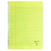 Cahier reliure int&eacute;grale Linicolor FRESH A4 100 pages grands carreaux couverture plastique polypropy&egrave;ne rainur&eacute; Couleur al&eacute;atoire