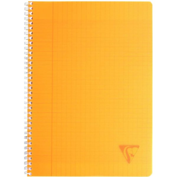 Cahier reliure int&eacute;grale Linicolor FRESH A4 100 pages grands carreaux couverture plastique polypropy&egrave;ne rainur&eacute; Couleur al&eacute;atoire