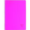 Cahier reliure int&eacute;grale Linicolor FRESH A4 100 pages grands carreaux couverture plastique polypropy&egrave;ne rainur&eacute; Couleur al&eacute;atoire