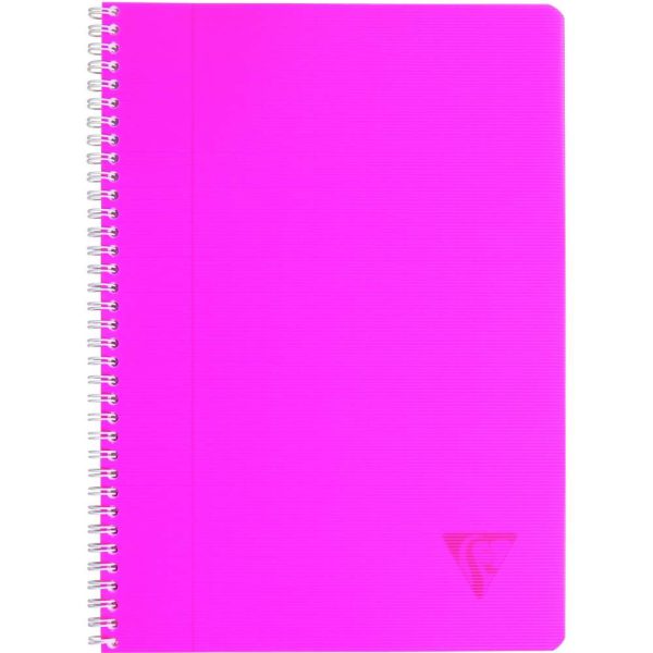 Cahier reliure int&eacute;grale Linicolor FRESH A4 100 pages grands carreaux couverture plastique polypropy&egrave;ne rainur&eacute; Couleur al&eacute;atoire