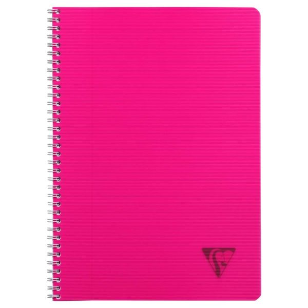 Cahier reliure int&eacute;grale Linicolor FRESH A4 180 pages lign&eacute; + marge couverture plastique polypropy&egrave;ne rainur&eacute; Couleur al&eacute;atoire
