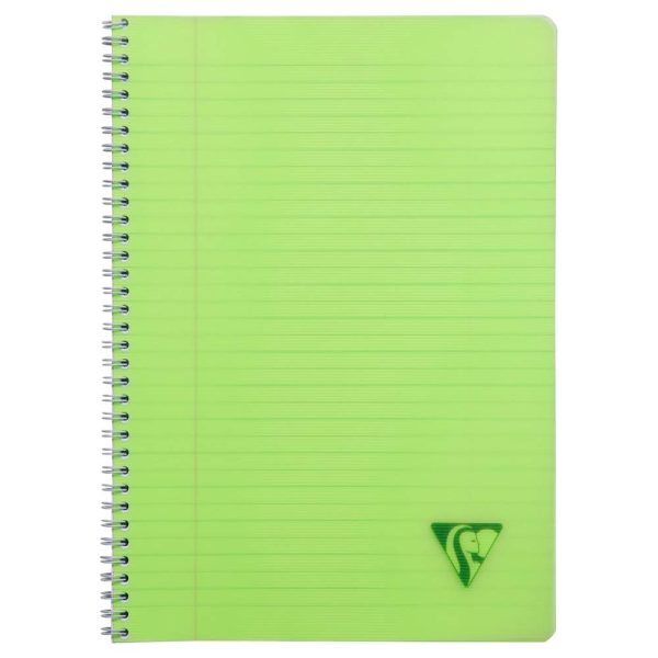 Cahier reliure int&eacute;grale Linicolor FRESH A4 180 pages lign&eacute; + marge couverture plastique polypropy&egrave;ne rainur&eacute; Couleur al&eacute;atoire