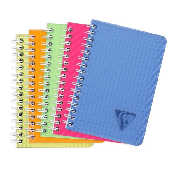 Carnet reliure int&eacute;grale Linicolor FRESH 9,5x14cm 100 pages petits carreaux couverture plastique polypropy&egrave;ne rainur&eacute; Couleur al&eacute;atoire