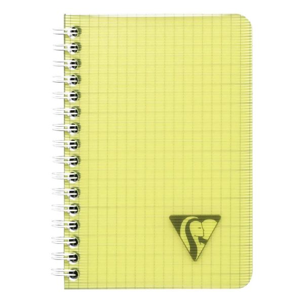 Carnet reliure int&eacute;grale Linicolor FRESH 9,5x14cm 100 pages petits carreaux couverture plastique polypropy&egrave;ne rainur&eacute; Couleur al&eacute;atoire