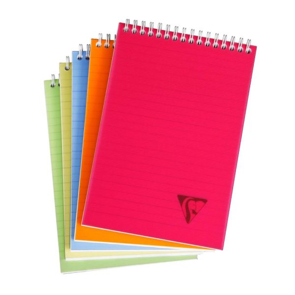 Bloc reliure int&eacute;grale Linicolor FRESH en-t&ecirc;te A5 160 pages d&eacute;tachables lign&eacute; couverture plastique polypropy&egrave;ne rainur&eacute; Couleur al&eacute;atoire