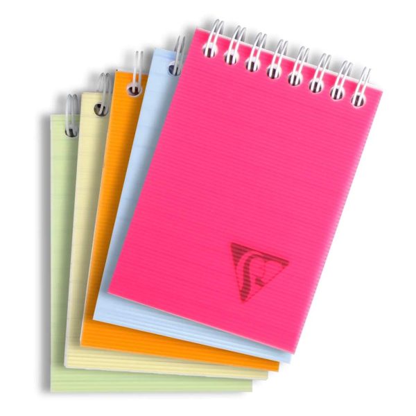 Bloc reliure int&eacute;grale Linicolor FRESH en-t&ecirc;te A7 160 pages d&eacute;tachables petits carreaux couverture plastique polypropy&egrave;ne rainur&eacute; Couleur al&eacute;atoire