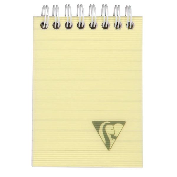 Bloc reliure int&eacute;grale Linicolor FRESH en-t&ecirc;te A7 160 pages d&eacute;tachables lign&eacute; couverture plastique polypropy&egrave;ne rainur&eacute; Couleur al&eacute;atoire
