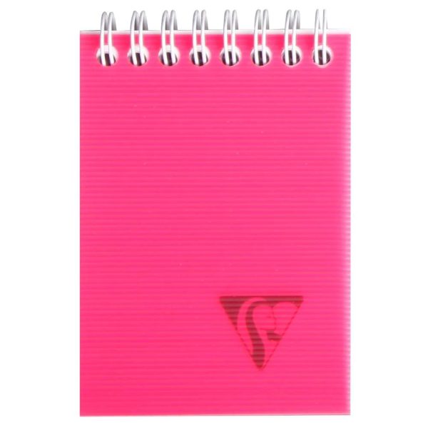Bloc reliure int&eacute;grale Linicolor FRESH en-t&ecirc;te A7 160 pages d&eacute;tachables lign&eacute; couverture plastique polypropy&egrave;ne rainur&eacute; Couleur al&eacute;atoire