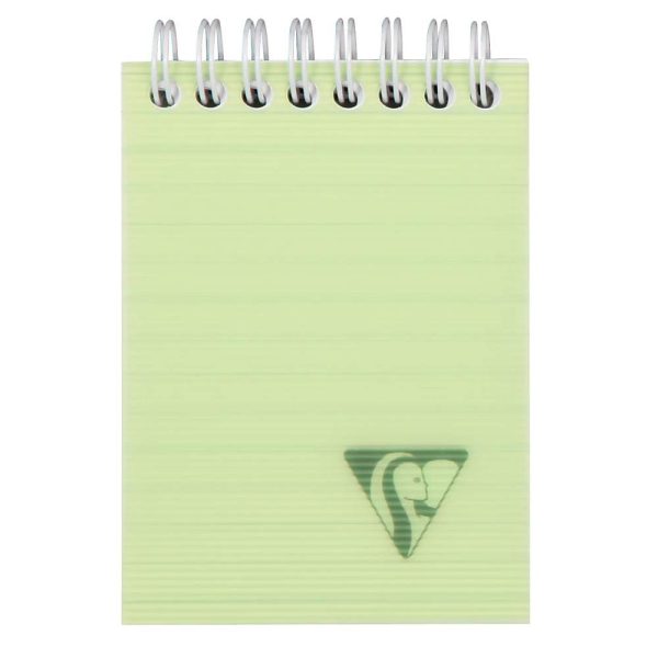 Bloc reliure int&eacute;grale Linicolor FRESH en-t&ecirc;te A7 160 pages d&eacute;tachables lign&eacute; couverture plastique polypropy&egrave;ne rainur&eacute; Couleur al&eacute;atoire